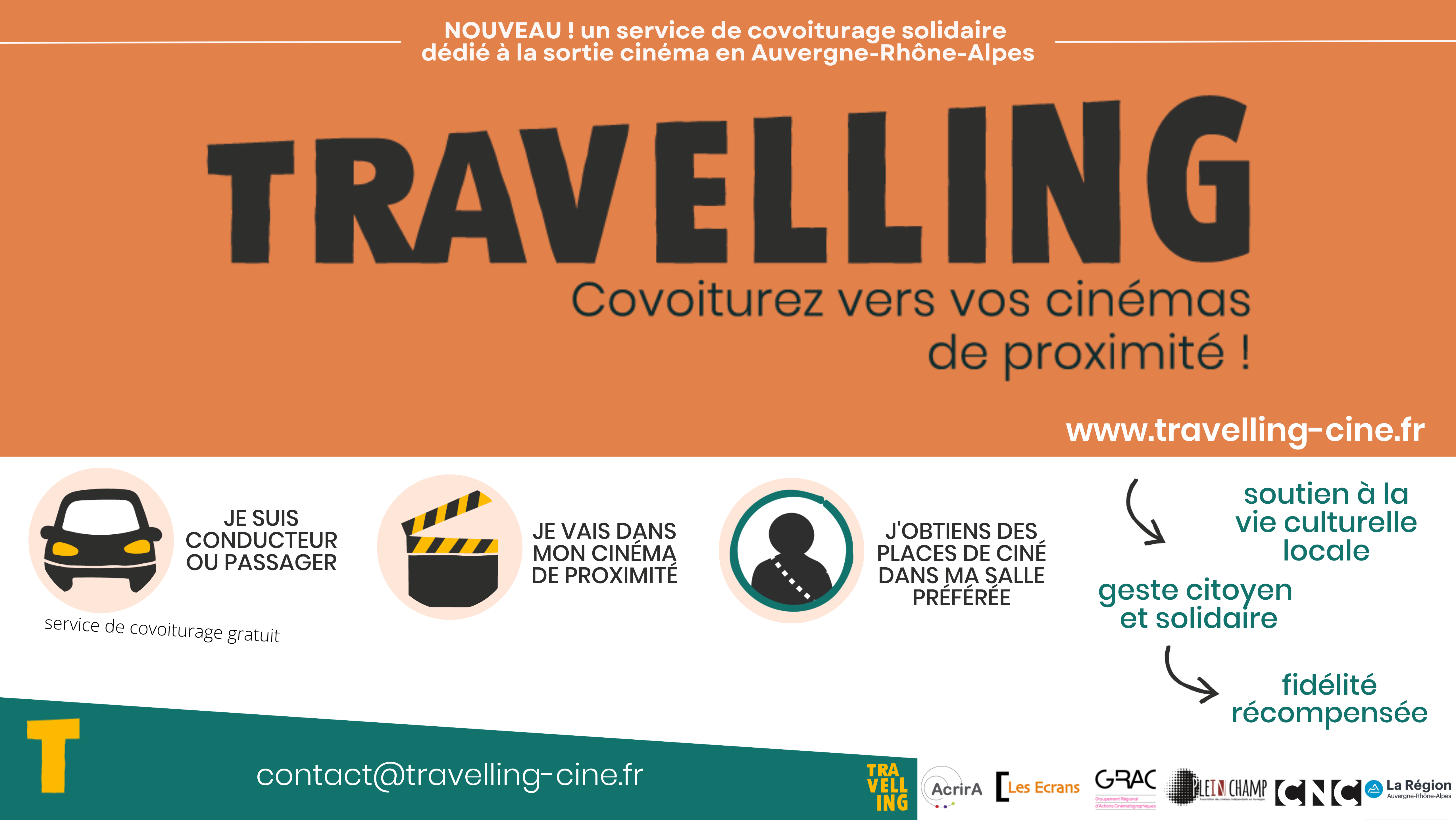 Les cinémas d’Auvergne-Rhône-Alpes lancent leur plateforme de covoiturage !